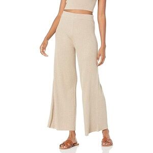 The Drop Catalina Ribbed Knit Wide Leg Pants